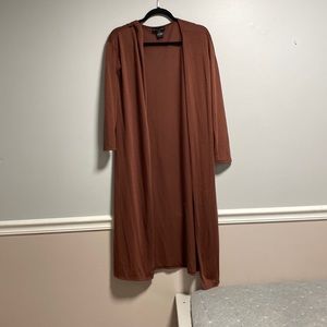 Women’s long brown cardigan